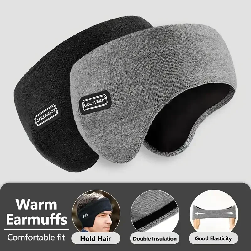 

Winter Warm Earmuffs Anti Cold Knitted Plush Headband Ear Covers Outdoor Cycling Ski Running Thermal Soft Unisex Ear Warmers