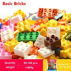 Colorful 500g/bag Big Size Creative Building Blocks Set Classic Basic Bricks DIY Toys Compatible With Duplo For Kids Baby Gift