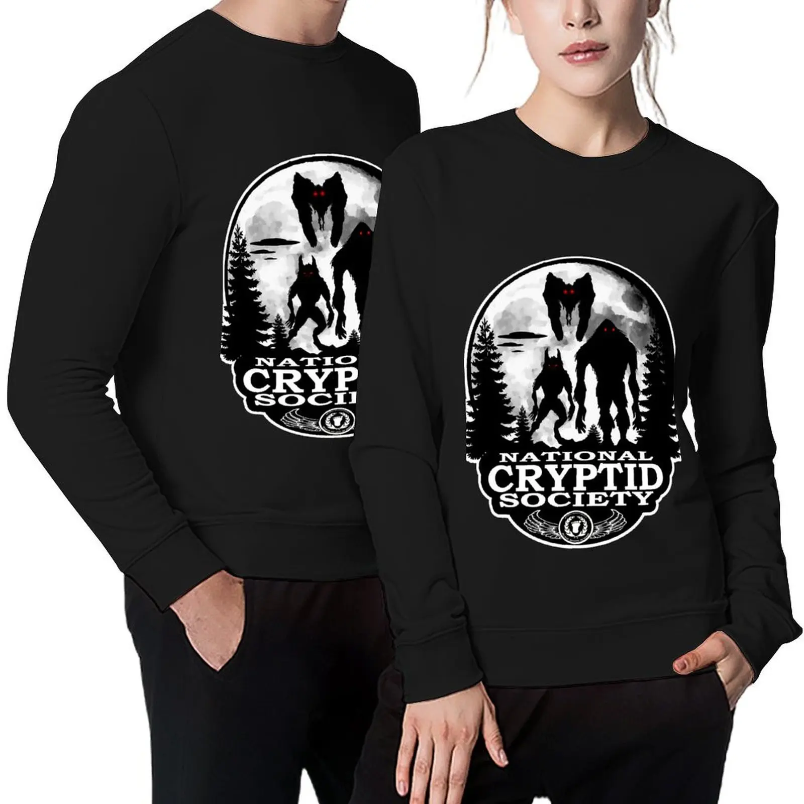 

Gift For Music Fans Cryptid Monster Sweater Creepy Mens Funny Pullover aesthetic clothing fashion men new sweatshirts