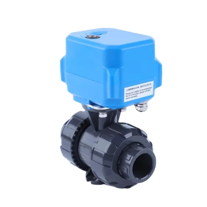 DC12V/DC24V AC220V Electric Ball Valve Actuator Bidirectional UPVC/PPH/25/50mm Electric Ball Valve Pvc12 Inox Valve 24dc
