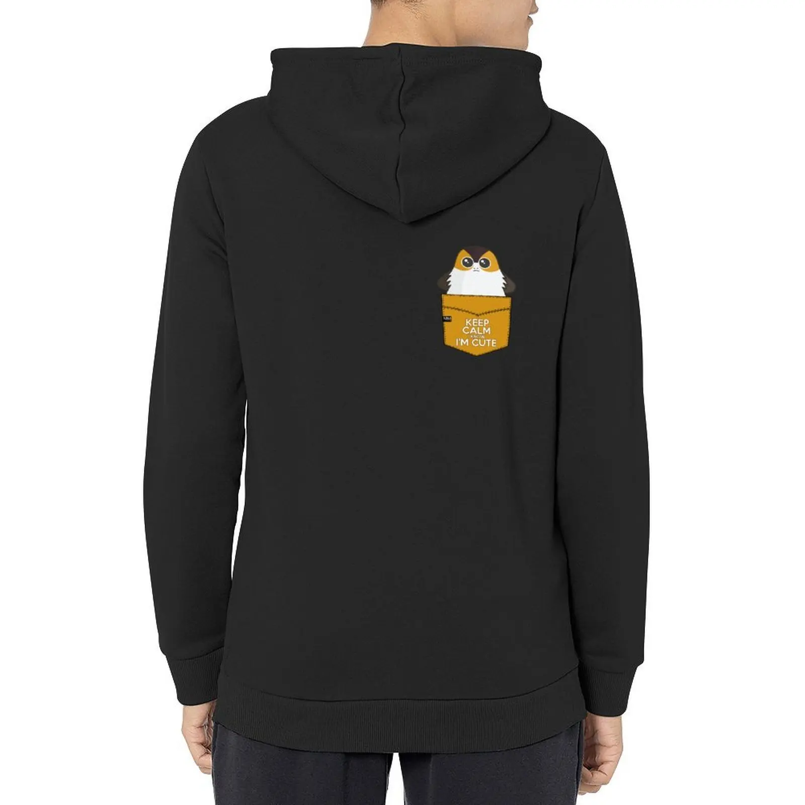 

Keep Calm I know I'm Cute - porg pouchie shirt - pocket Hoodie men's clothes mens clothing hooded shirt anime hoodie