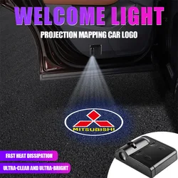 Car accessories Door Emblem LED Light Welcome Lamp Wireless Laser Projector For Mitsubishi Asx Outlander Ralliart Lancer Styling