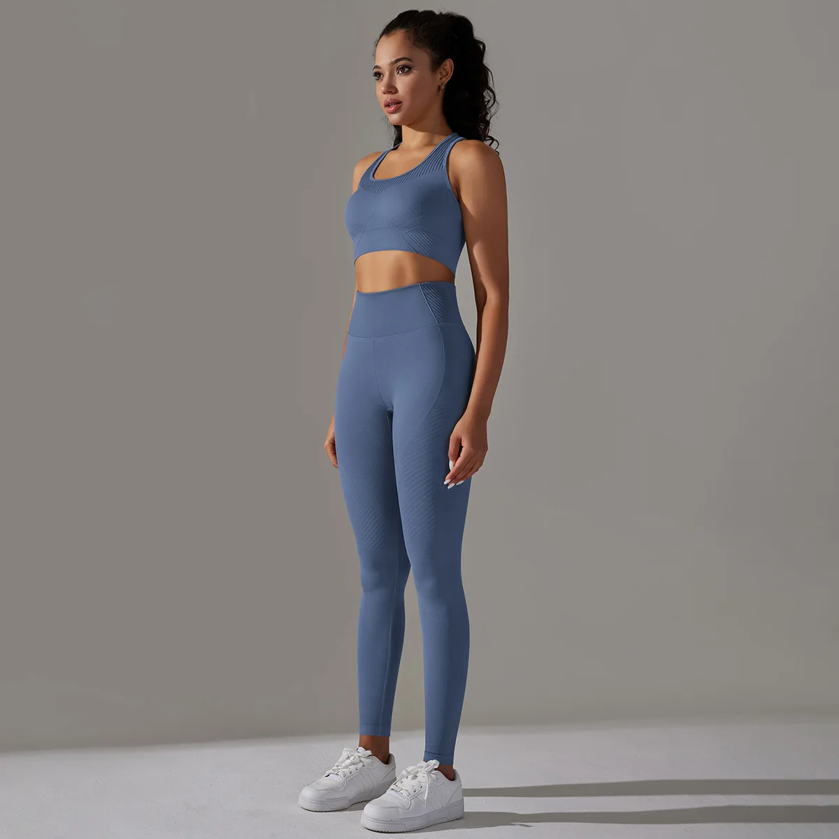 New Energy Seamless Yoga Suit For Fitness Women 2 Piece Set Workout Clothes Sports Outfits Gym Clothing Legging Bra Sportswear