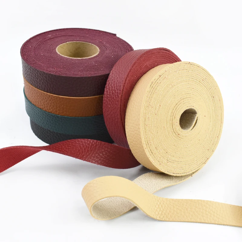 

1/2Rolls 2cm PU Leather Webbing Tape for Sewing Bag Strap Belt Sling Ribbon Bands Necklace Bracelet Rope Tape Bias Accessories