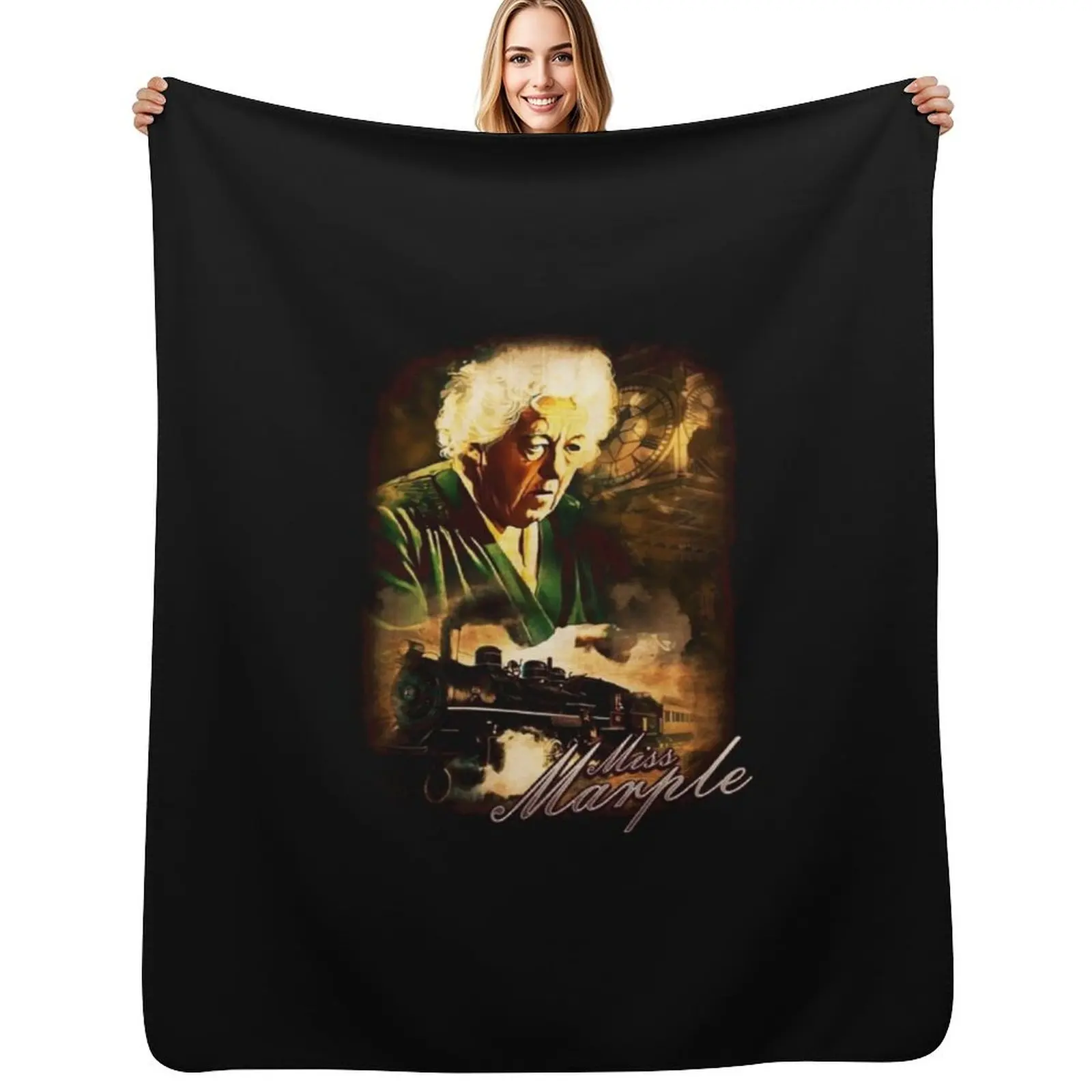 Miss Marple is a classic Agatha Christie character. Throw Blanket Comforter Quilt Baby Bed linens halloween Moving Blankets