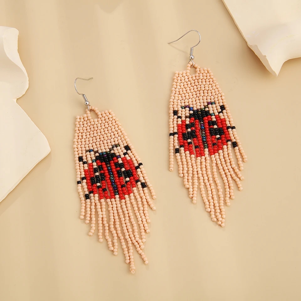 red dress beaded earrings Mustard Yellow Nira Dress