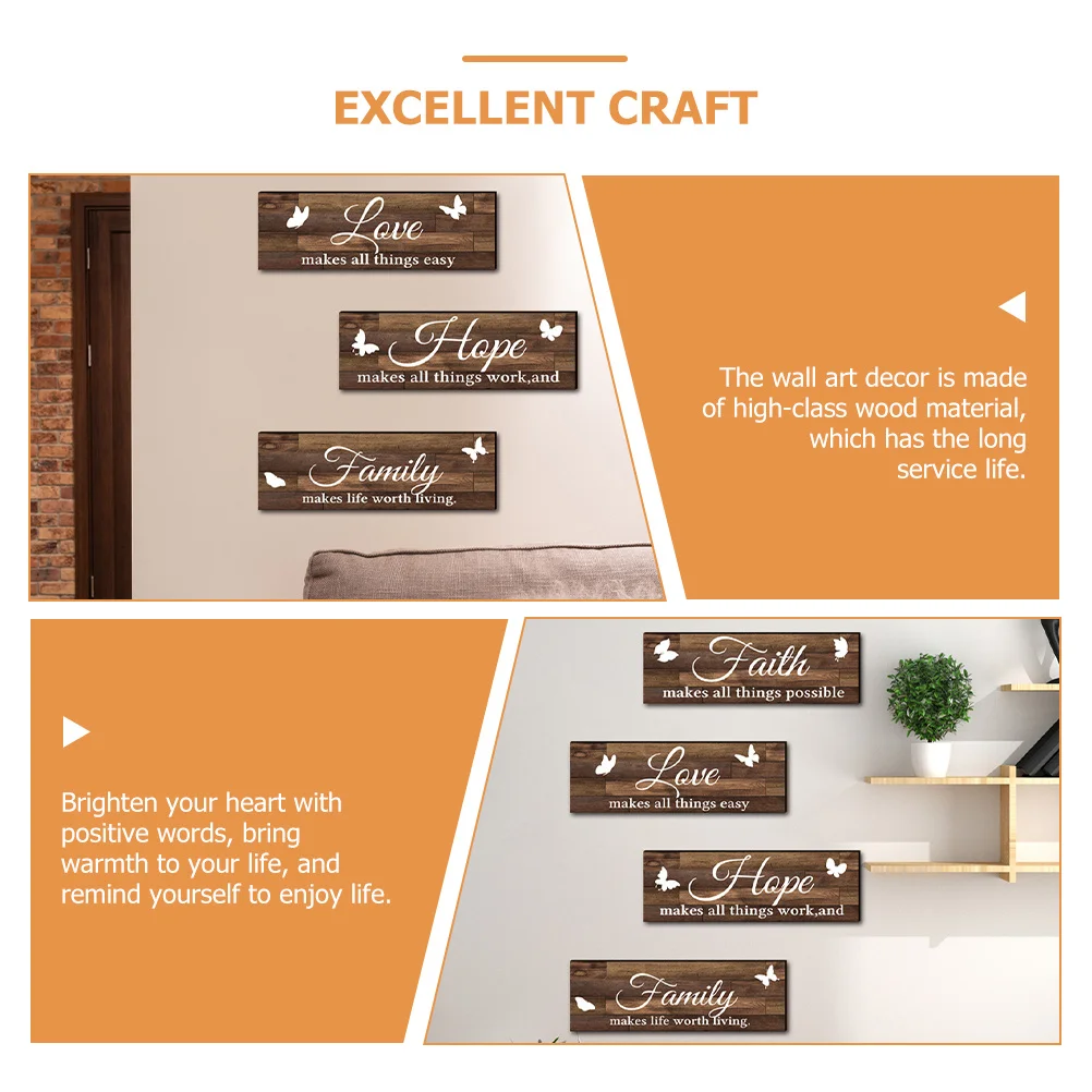 

1 Set Wooden Butterfly Wall Sticker Faith Inspirational Wall Art Living Room Decor Home Decor Sign Party Decorations