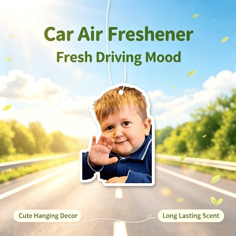 Car Air Freshener Funny Hanging Scented Sheet, Decorative Rearview Mirror Pendant, Car Interior Accessory