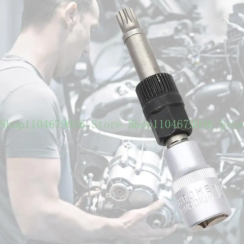 

652F Торцовая головка для шкива генератора, сверло с 33 зубцами, инструмент для снятия центрального болта шкива генератора,