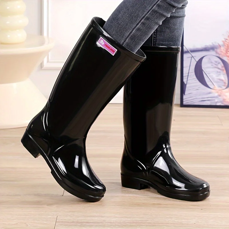 

Мужская непромокаемая обувь, повседневные бархатные непромокаемые нескользящие сапоги до колена из ПВХ, новая мода Tide for Reasons Botas De Mujer