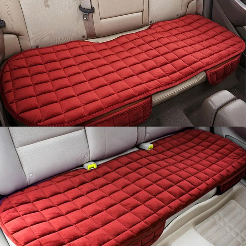 Car Rear Seat Cover Universal Auto Flocking Cloth Seat Seasons Auto Four Interior Protector Accessories Seat Non-slip Cushi O8Q8