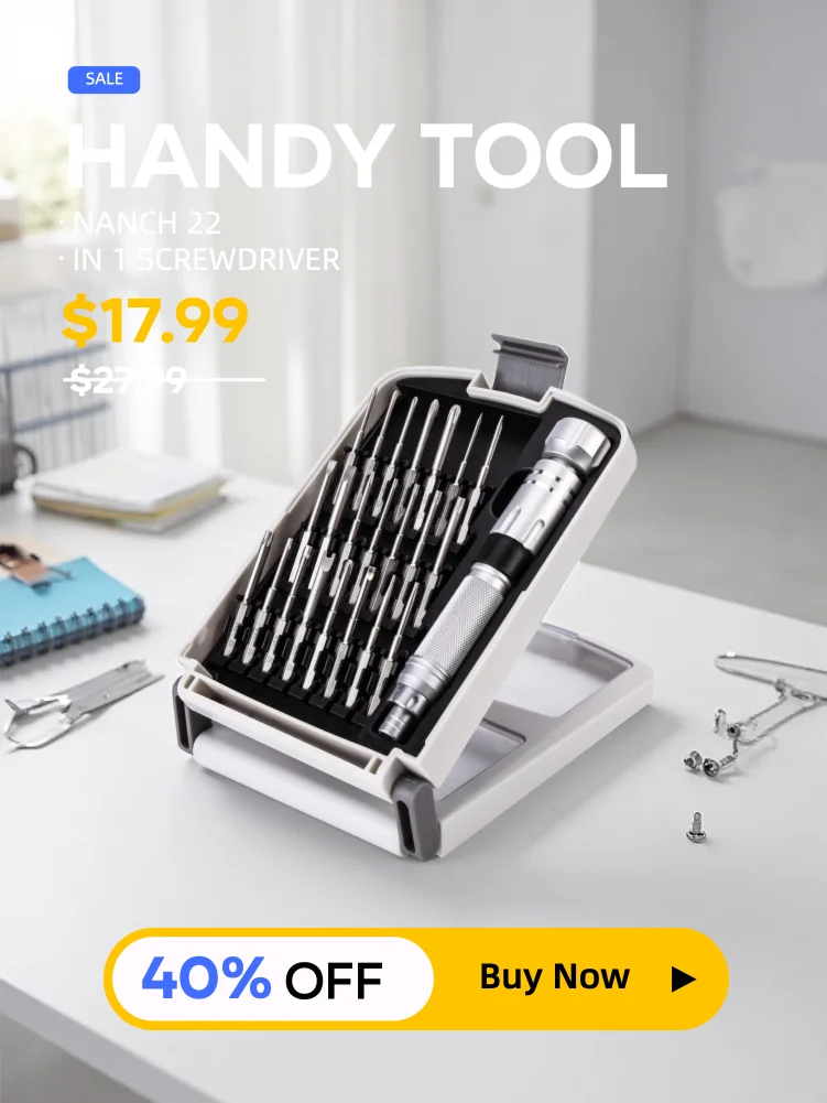 Nanch 22 in1ドライバーセット修理ツールキット (ラップトップpcスマートフォン電子機器および精密機器用)