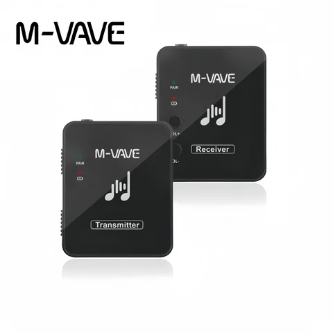 M-VAVE WP-10 2.4G Wireless In-Ear Monitor IEM System,Rechargeable Transmitter & Receiver with Volume Control/for Studio/Live