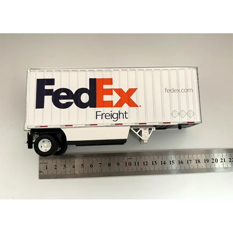 1/50 Scale Fedex Marine Logistics Tractor Semi Trailer Container Simulation Alloy Model  17*5.5*8.5CM