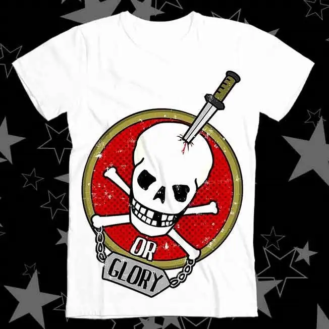 Smile Sugar Skull Skeleton Death or Glory Face Best Seller Top T Shirt 507