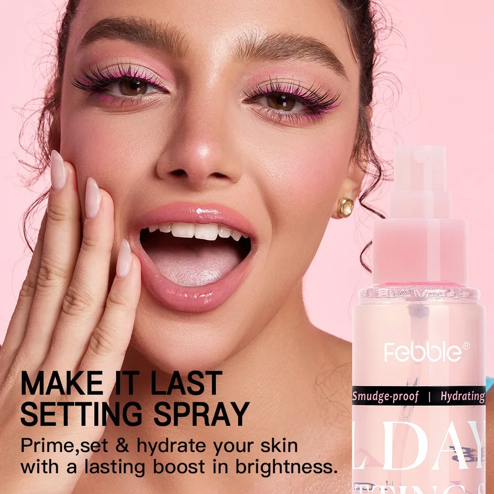 Spray de fijación de maquillaje de larga duración, resistente al agua, a prueba de sudor, Control de aceite, imprimación facial hidratante, fijador de maquillaje hidratante