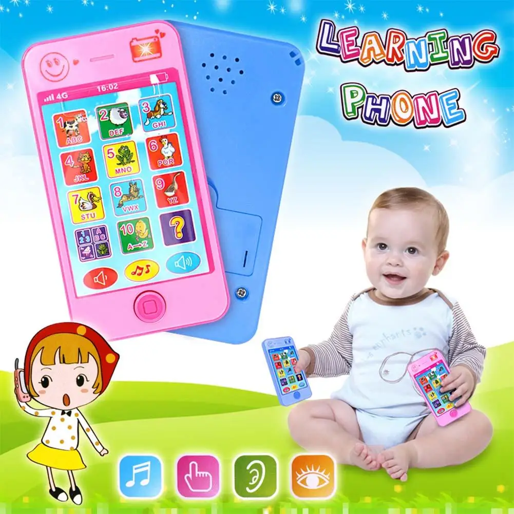 Baby Phone Toys Russian Telephone Teether Music Vocal Toy Early Educational Learning Machine Electronic Children Gift Baby Toy