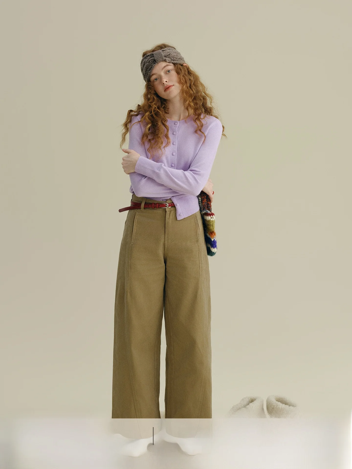 

Свободные длинные брюки цвета хаки, простые повседневные женские джинсы Rina Berry с высокой талией, универсальная повседневная одежда для путешествий на раннюю осень