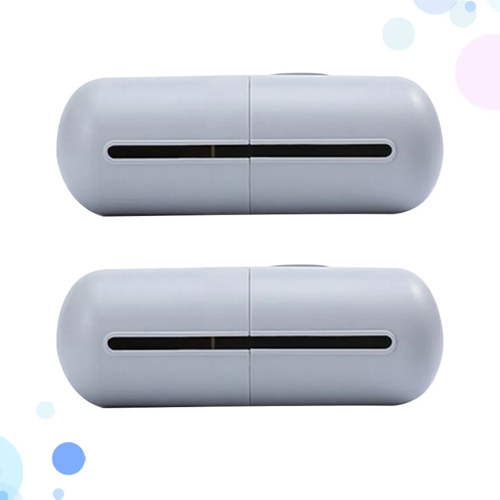 2Pcs Wall-Mounted Trash Bag Container Capsule Shape Plastic Storage Box Large Capacity Garbage Bag Holder for Kitchen Bathroom
