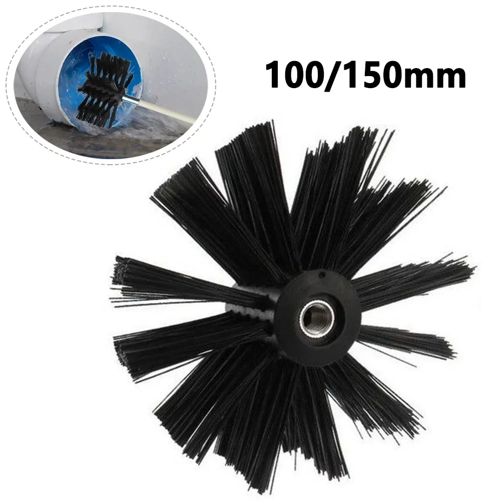 Chimney Brush 100/150mm Dryer Vent Cleaning Brush Lint Remover Bristle Head Replace For Chimney Dryer Pipe Fireplace Inner Clean