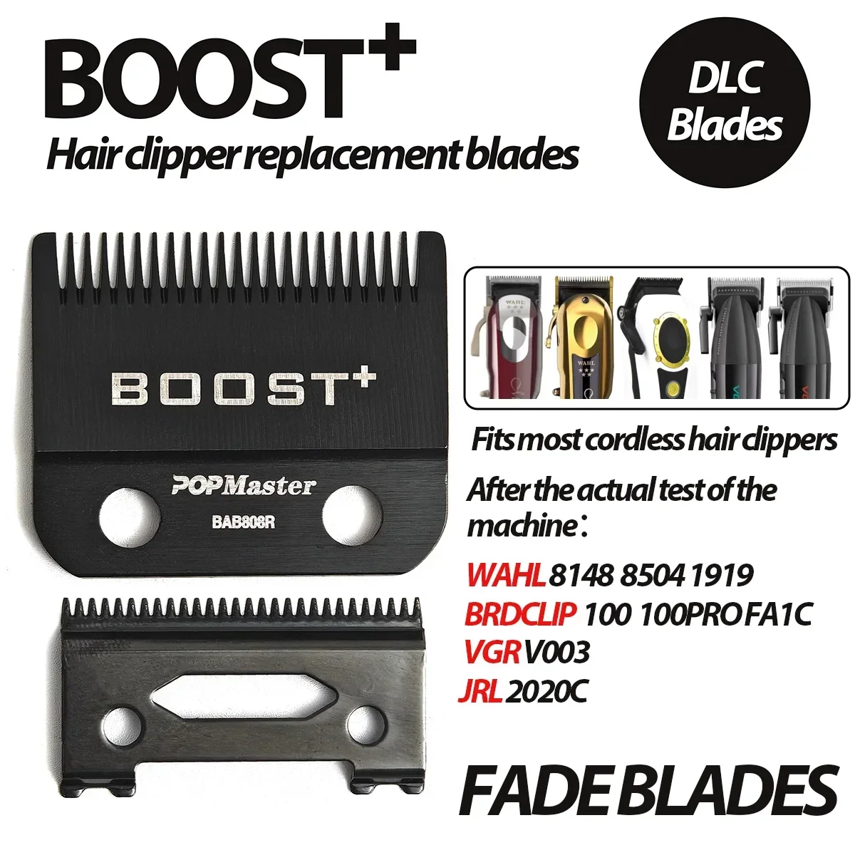 DLC All Steel Electric Cordless Professional Hair Clipper Blade BRDCLIP Clipper Replacement Cutter Head BOOST Clipper Blades