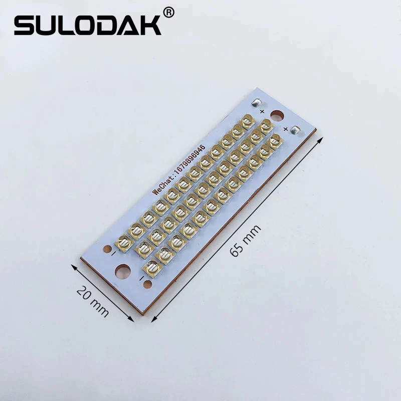 Modulo UV LED da 90W per luce fotopolimerizzante con inchiostro Gel ultravioletto stampante Flatbed UV a lunga durata cura quarzo 365nm 395nm 3535 Chip lampada UV Bead