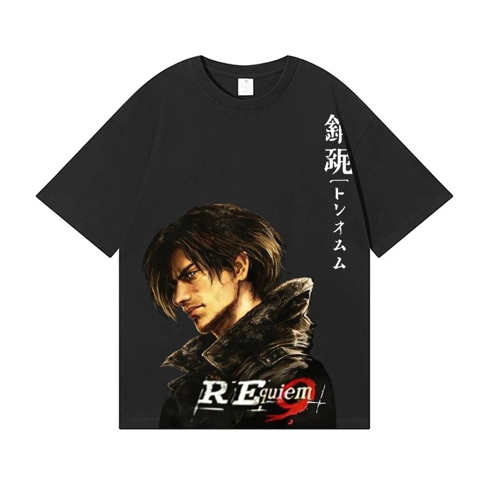 Resident Evil Back Art Cotton Tee High-quality Streetwear Men's Clothing and Women's Clothing 2026 Summer New T Shirt