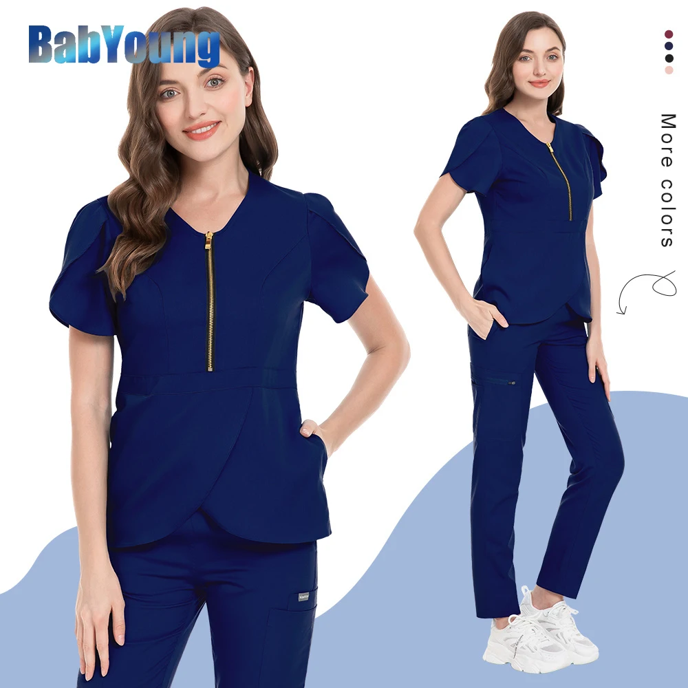 

Dental Clinic Doctor Costume Women Multicolor Pet Grooming Workwear Scrubs Uniform Surgical Work Clothes Hospital Nurse Uniforms