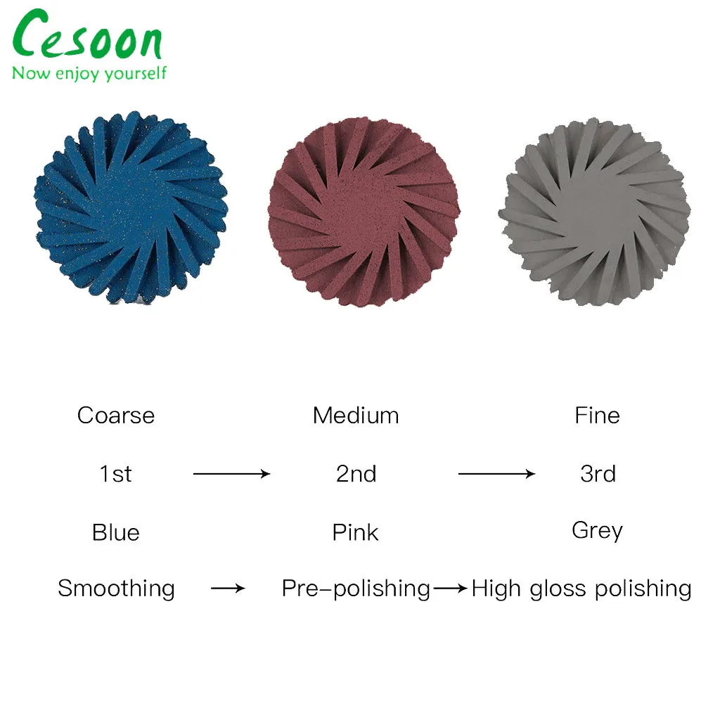 6Pcs/Set Dental Composite Resin Polishing Disc Kit Rubber Diamond Polisher Wheel Spiral Brush Teeth Oral Hygiene Dentistry Tool