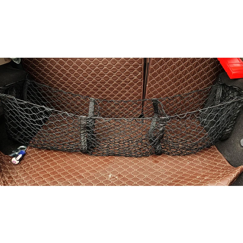 Suitable for pickup truck net off-road vehicle SUV trunk net three-compartment luggage net three-basket three-dimensional net