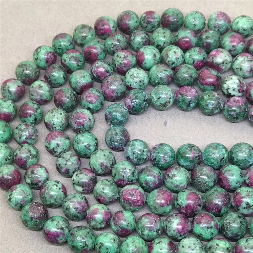 Ruby Zoisite Beads 4-12mm Round Natural Loose Stone Bead Diy Bracelet Jewelry