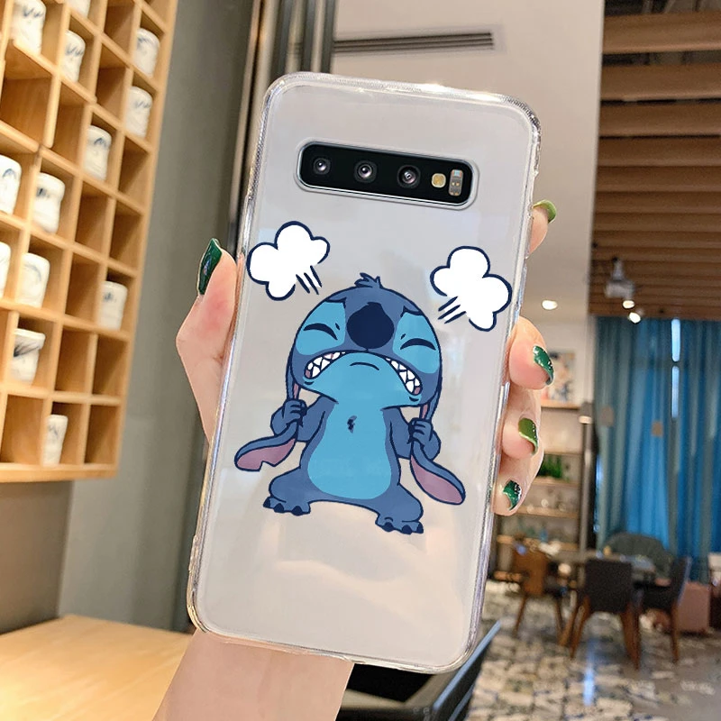 Funda blanda de dibujos animados de Mickey Minnie Mouse para Samsung Galaxy S10 Plus S10E S10 + Funda de teléfono TPU transparente Funda para Samsung S10