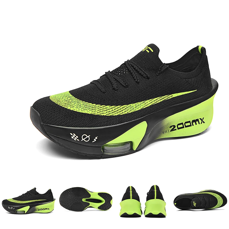 

Мужская спортивная обувь, кроссовки для шоссейных гонок, марафона, бега, обувь на воздушной подушке # Мужские амортизирующие кроссовки для легкой атлетики для женщин
