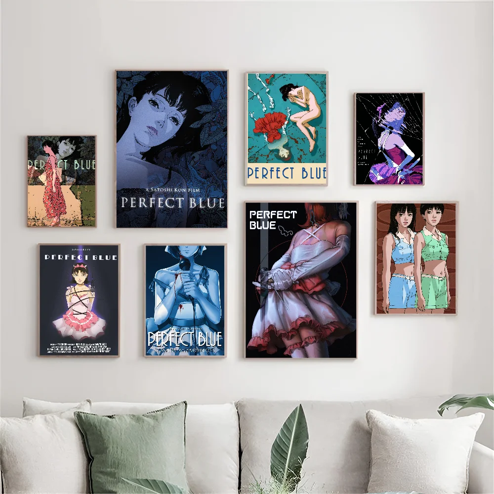 Perfect Blue Vintage Posters Sticky Whitepaper Prints Posters Artwork Posters Wall Stickers