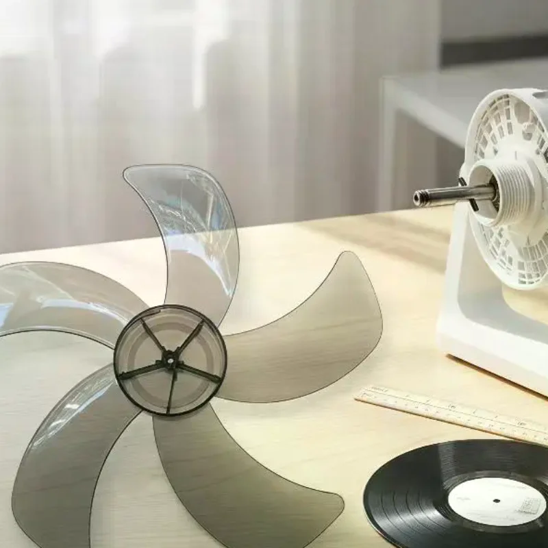 High Quality 5-Leaf Plastic Fan Blade with Nut Cover Perfect for Stand Desk Fan Repair & Replacement