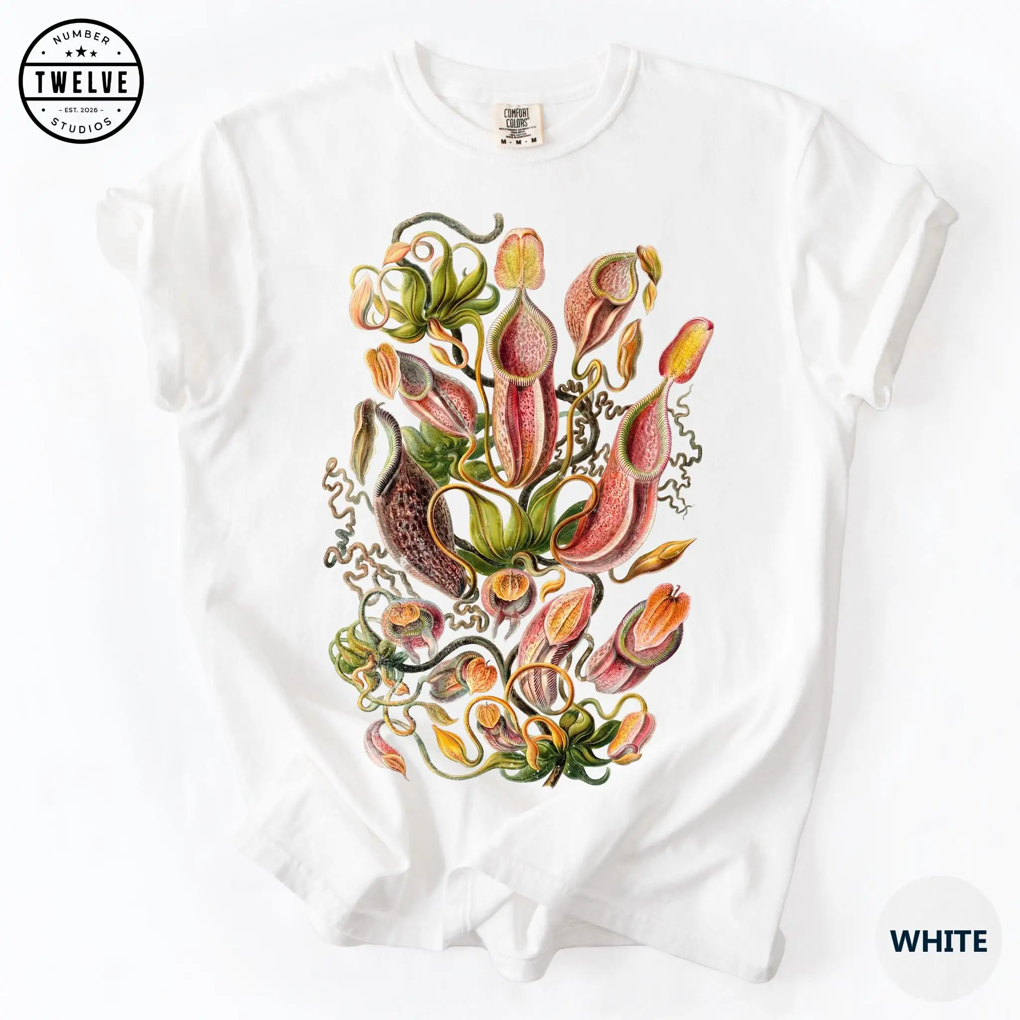 Pitcher Plant Shirt, Carnivorous Plant Tee, Vintage Botanical Tshirt, Plant Lover Gift, Nature Lover T-Shirt, Goblincore Tee