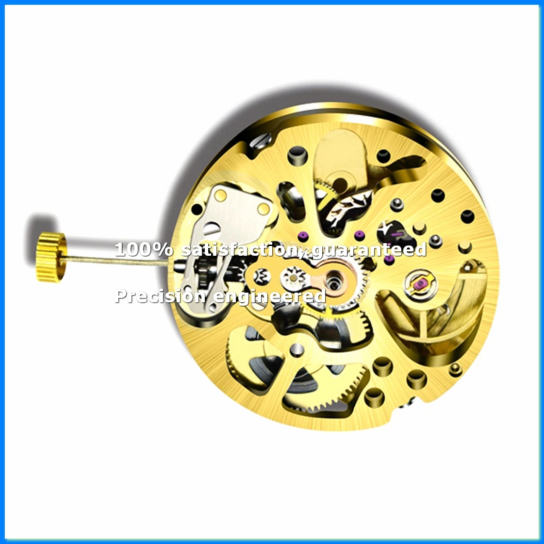 Gold Skeleton 2004 Movement Ordinary Pendulum Adjustment Radiation Pattern Fully Automatic Watch Movement-A79U