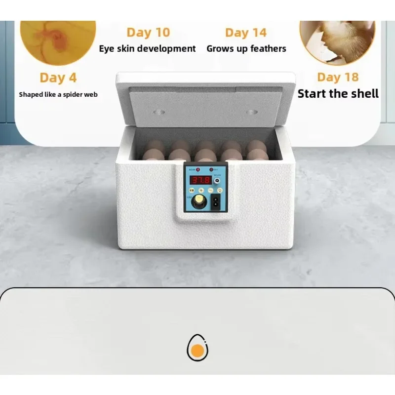 

Poultry Incubator Bionic Waterbed and Incubator All-in-One Machine Thermostatic Incubator Manual Turnover USB Duck Goose Quail
