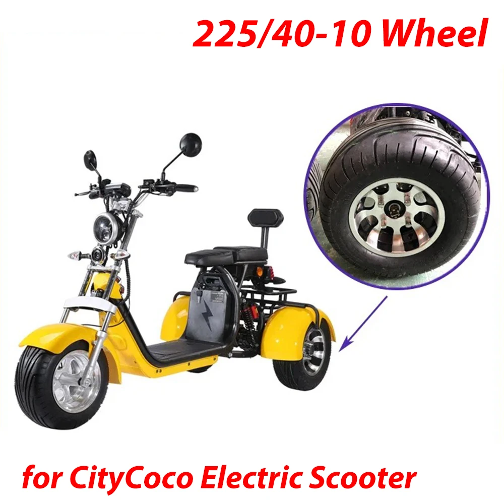 

225/40-10 Aluminum Alloy Wheel Rim for Three-wheel Citycoco Electric Scooter 20.5X10-10 22X10-10 20X10-10 Rear Hub Parts