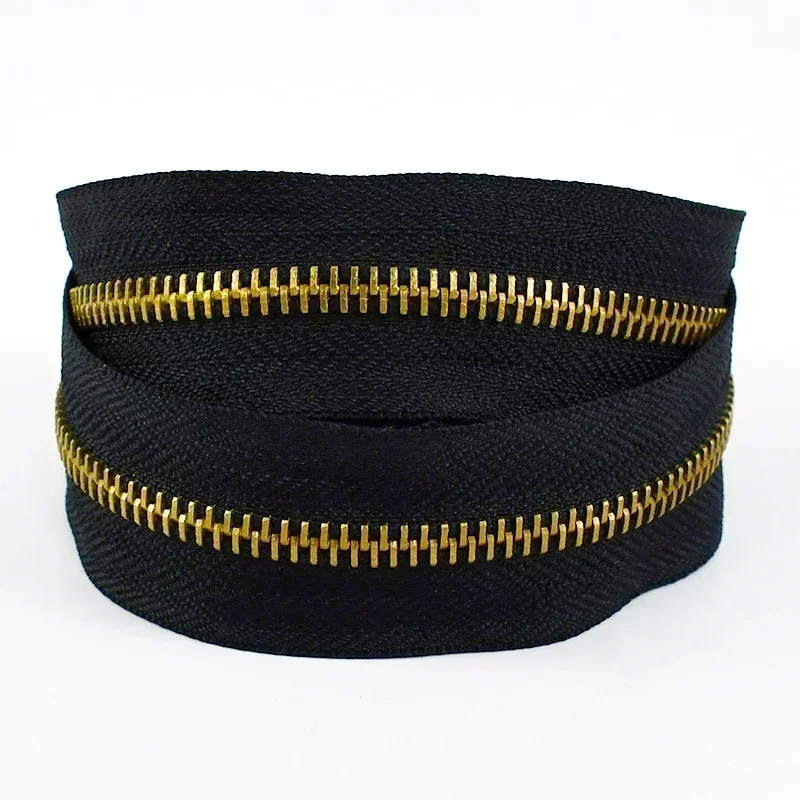 Meetee 2/4m 3 #5 # Metall Reiß verschluss band Gold Zähne dekorative Reiß verschluss Reparatur Kit Tasche Jacke Kleidung Tasche Näh zubehör Zubehör
