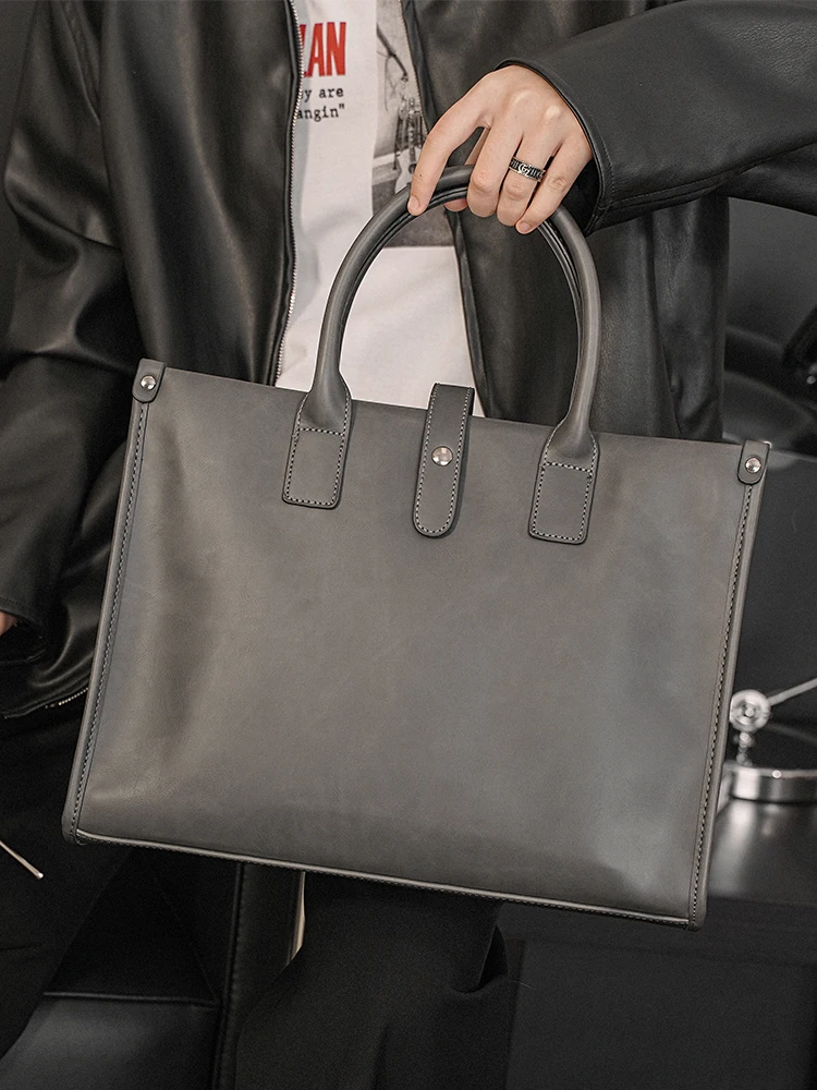 Casual Business Men's Bag New Style Retro Shoulder Bag Crossbody Bag Young Handbag File Bag Soft Handle OL Style Polyester Li...