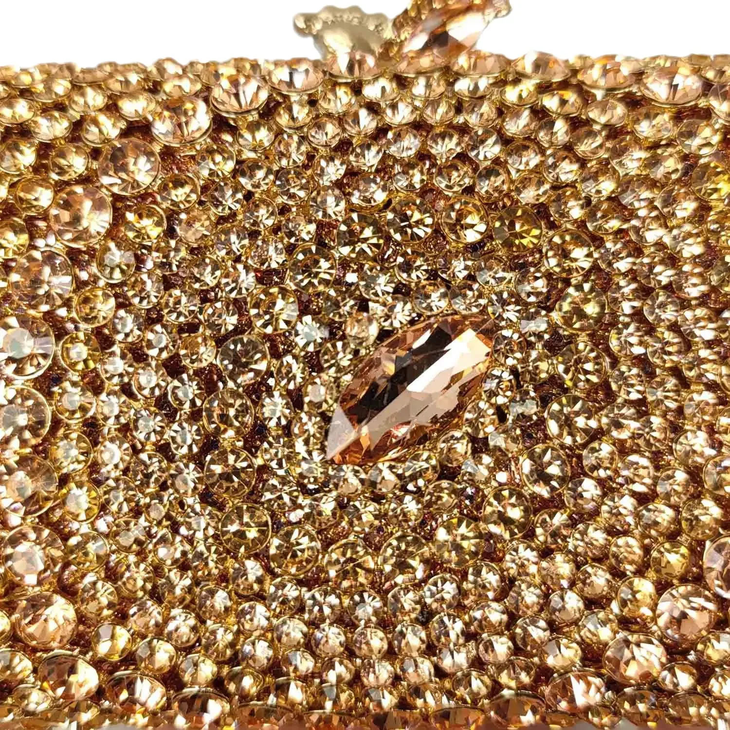 Boutique De FGG Luxury Rhinestone Clutch Bags for Women, Fancy Crystal Clutch Purses for Evening Party, Bridal Wedding Handbags view 3