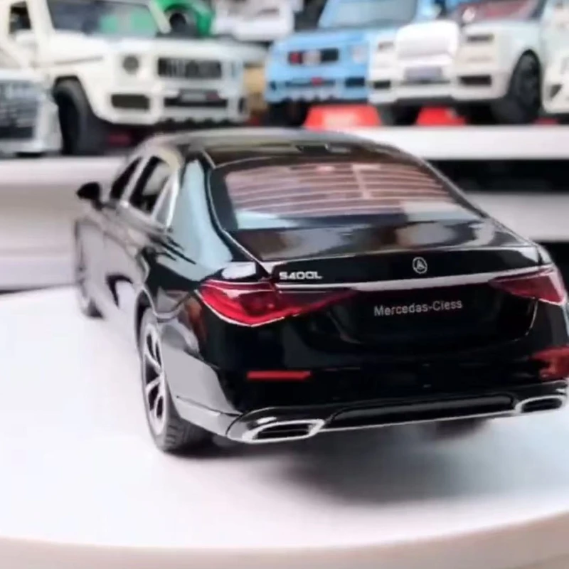 1:24 مرسيدس بنز S400L عالية محاكاة دييكاست سبيكة معدنية نموذج سيارة ضوء الصوت التراجع جمع الاطفال لعبة الهدايا #6