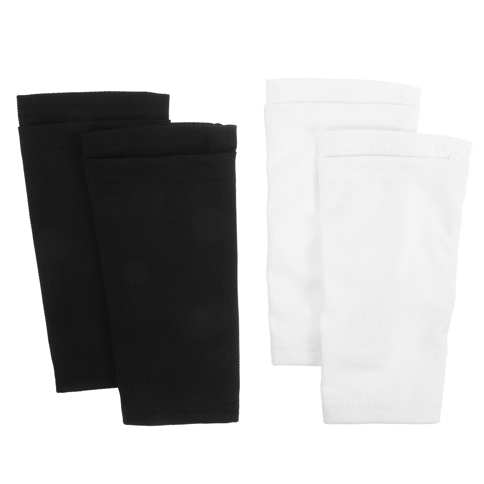 

2Pairs Soccer Shin Guard Sleeves Double Layer Breathable Elastic Insert Pocket Football Leg Sleeves Shin Pad Stability