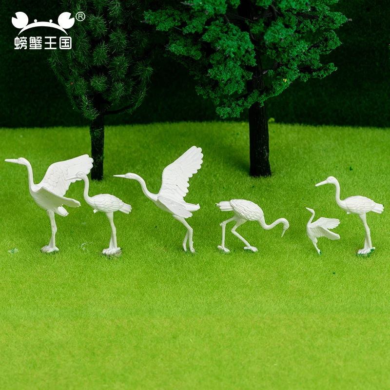 Figurine d'oiseau en plastique, figurine d'animal, grue, fzGarden, figurine l'inventaire, accessoires pour modèles de paysage, paysage, diorama, 10 pièces