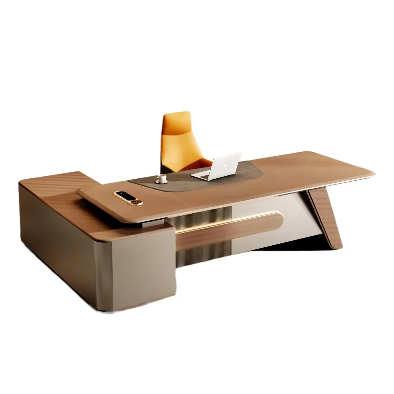 Luxury office furniture high back boss office swivel chair chairperson CEO desk traditional style