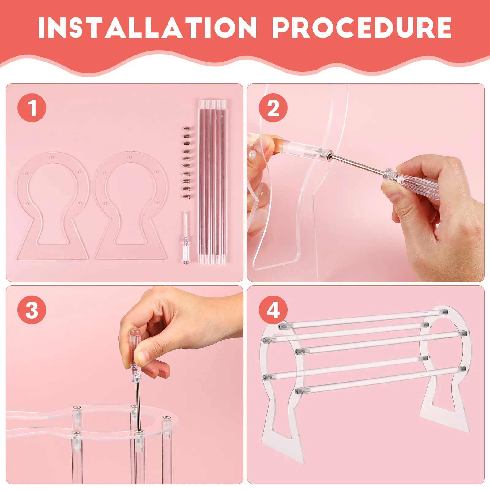 

Прозрачная акриловая подставка для демонстрации ободков и аксессуаров для волос, органайзер для бутиков и салонов, стойка для хранения головных уборов