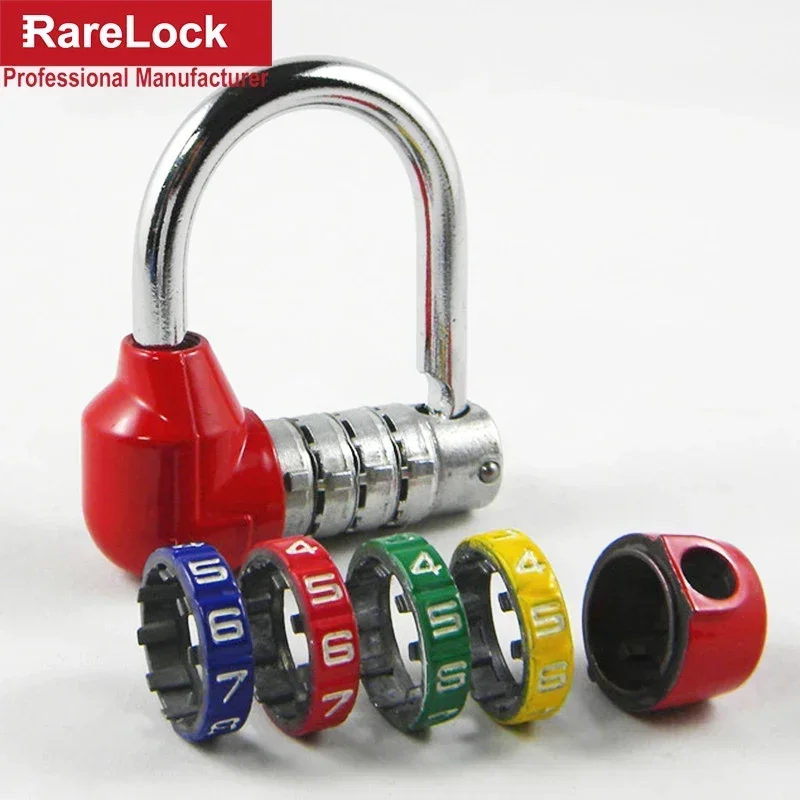 4 Letters Combination Padlock Code Password Lock for Door Cabinet Drawer Bike Motorcycle Student Locker Rarelock MMS61 G1