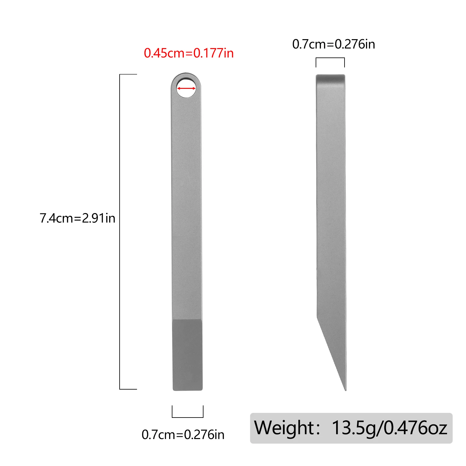 Ultra practical titanium alloy pry bar, multifunctional EDC pry bar, outdoor tool