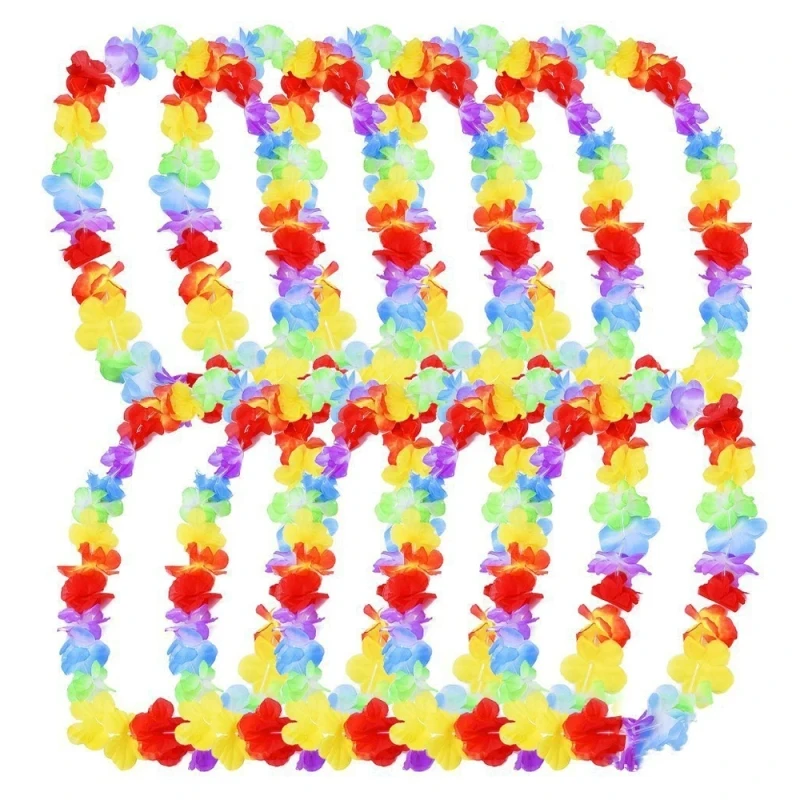 10pcs/set Hawaiian Hawaiian Sunflower Mardi Gras Masquerade Performance Hula Necklace
